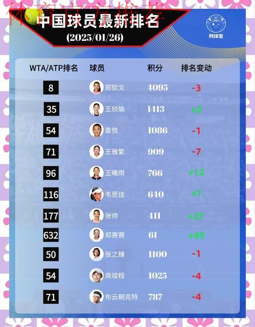 2025澳网中国球员值得期待